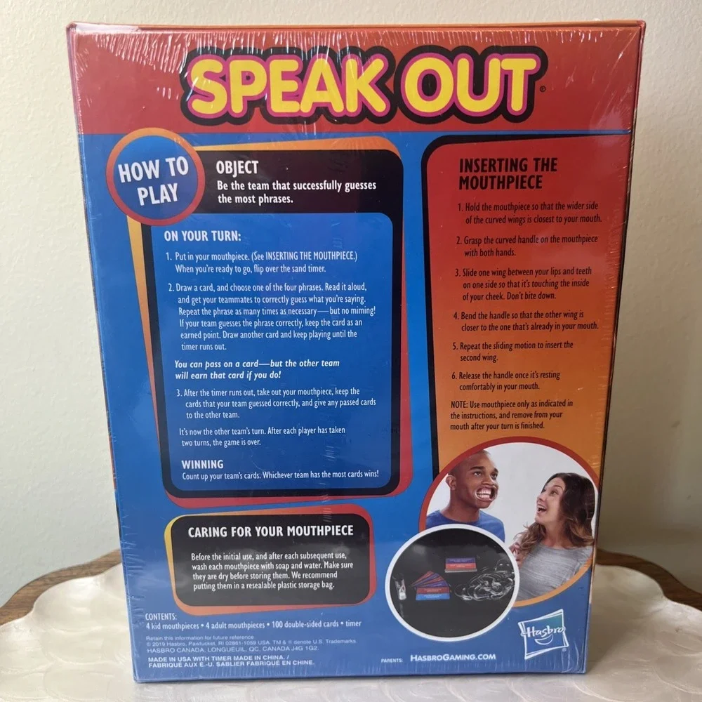 Speak Out Game Sealed Hasbro Gaming Family Party Game 400 Phrases Ages 8+